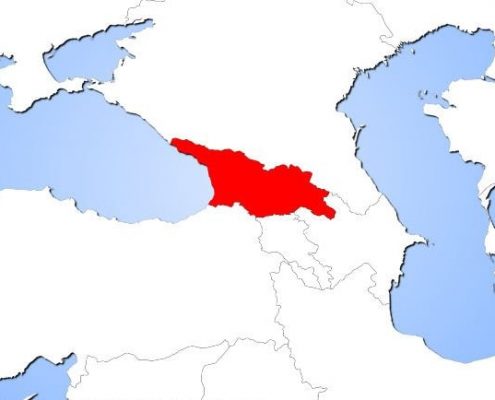 گرجستان بر روی نقشه