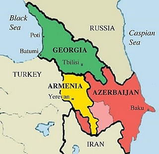 گرجستان روی نقشه