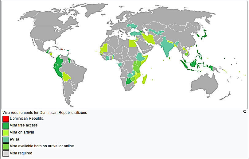 پاسپورت جمهوری دومنیکن و اعتبار ویزا