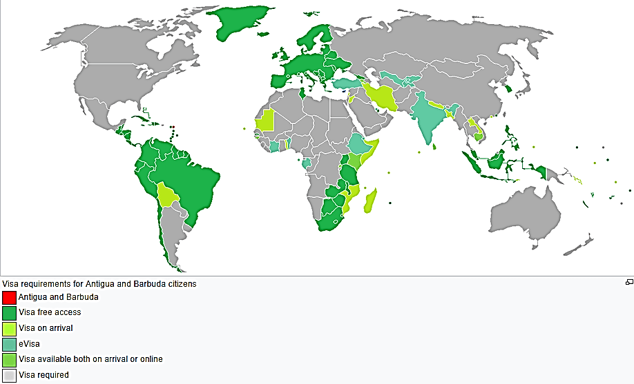 آزادی سفر برای دارندگان پاسپورت آنتیگوا و باربودا