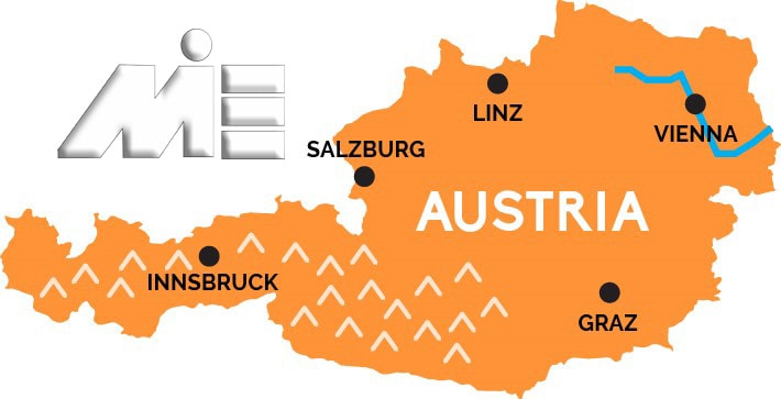 نقشه جغرافیایی اتریش