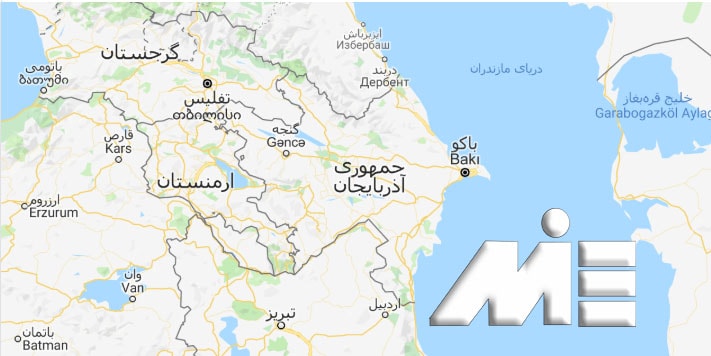 آذربایجان بر روی نقشه