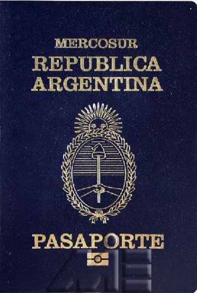 پاسپورت آرژانتین ـ تصویر جلد پاسپورت آرژانتین