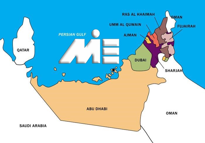 نقشه امارات ـ امارات بر روی نقشه ـ امارات کجاست؟