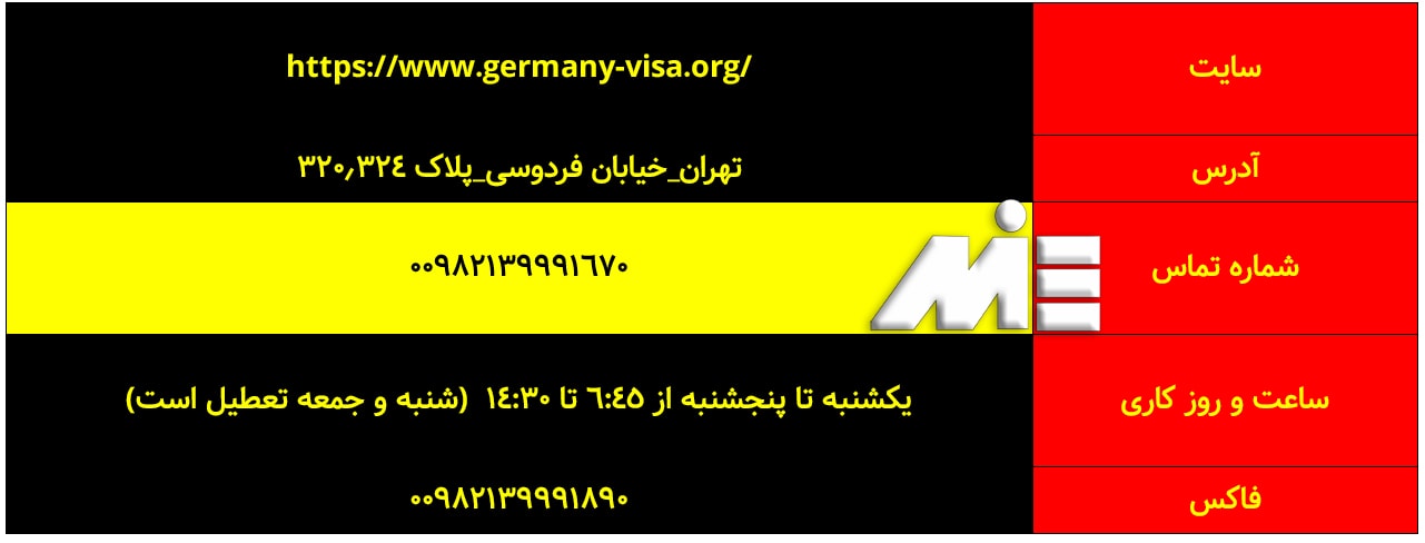 آدرس و وبسایت رسمی سفارت آلمان برای تعیین وقت سفارت آلمان
