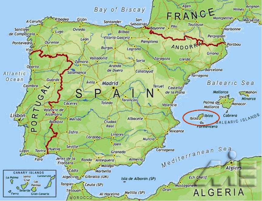 نقشه اسپانیا - اسپانیا کجاست؟