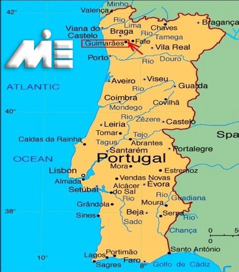 نقشه پرتغال - پرتغال کجاست؟ - مهاجرت به پرتغال - اقامت پرتغال