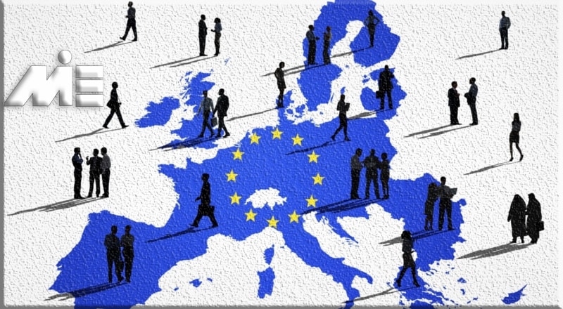 اروپا - مهاجرت به اروپا - اقامت اروپا - پرچم اتحادیه اروپا - قاره اروپا