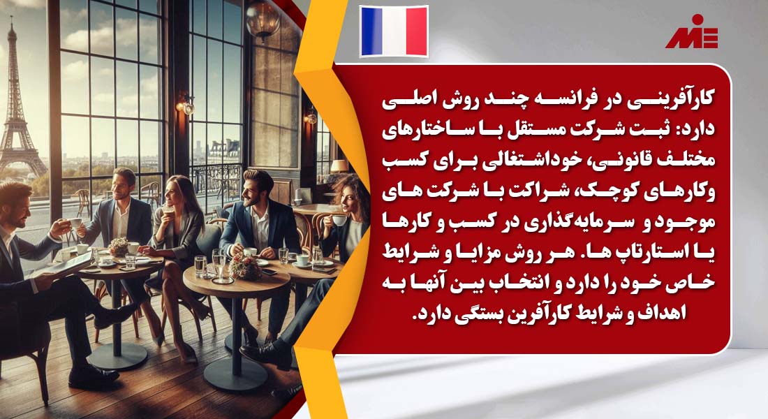  انواع کارآفرینی در فرانسه